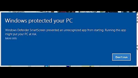 Microsoft Defender SmartScreen prevented an unrecognized app from starting.