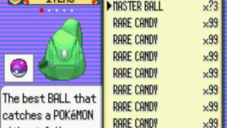pokemon emerald cheats rare candy