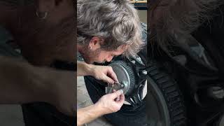 Honda GL500 cafe racer temporary subframe and rear brake rebuild