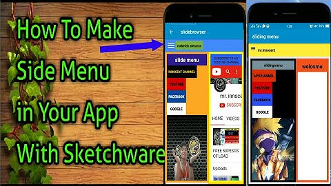 Sliding menu in your app tutorial using sketchware