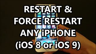 Iphone 6s Restart And Force Soft Reset Youtube