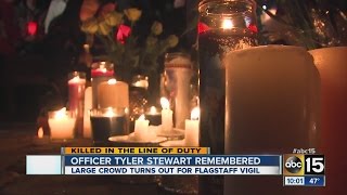 Candlelight vigil honors Flagstaff Police Officer Tyler Stewart