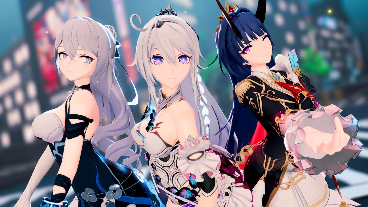 【MMD】Excuse Me - AOA【Honkai impact 3 (崩壞3rd) 琪亞娜 Kiana Kaslana、雷電芽衣 Raiden Mei、布洛妮婭 Bronya】