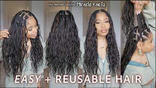 Body Wave Box Braids w/ 100% Feather Crochet | Beachy &amp; Lightweight (ft. Ywigs)