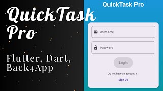 Flutter Project on QuickTask Pro Application
