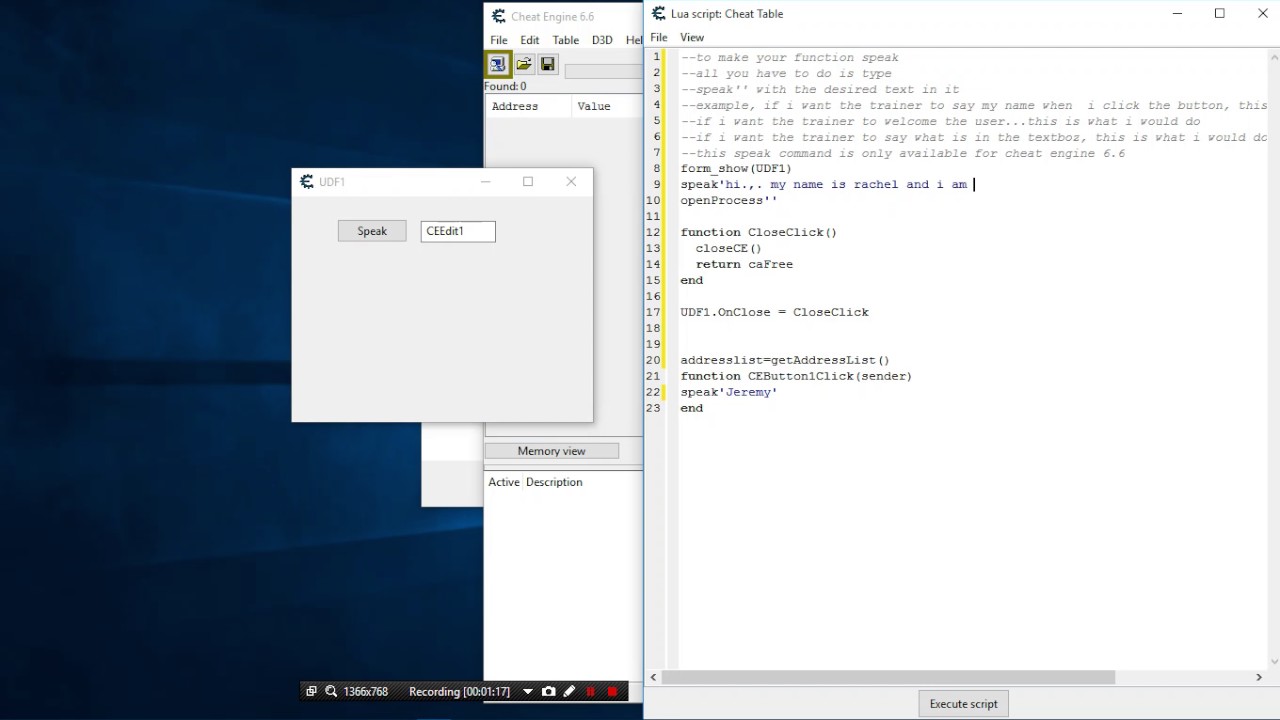 How To Make Your Cheat Engine Trainer Talk - YouTube