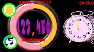 123,456 Xonoseconds Speed 300 xonoseconds  countdown timer  alarm🔔