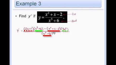 3.2 - The Product and Quotient Rules