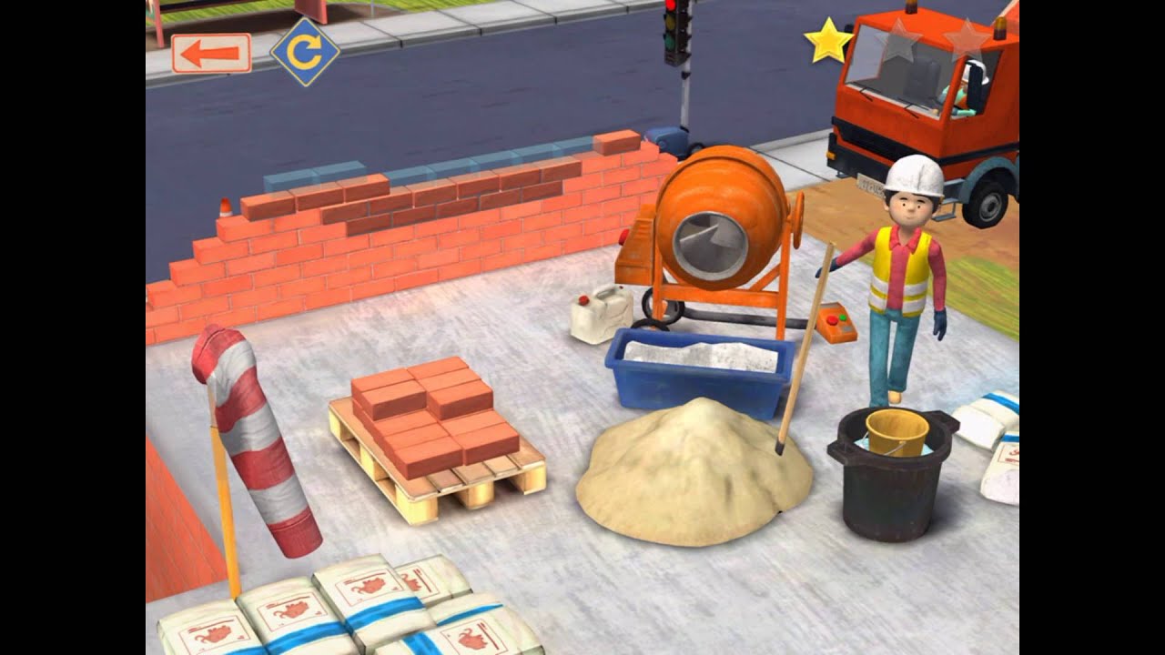 Little Builders Truck, Cement Mixer, Crane & Digger Game for Kids