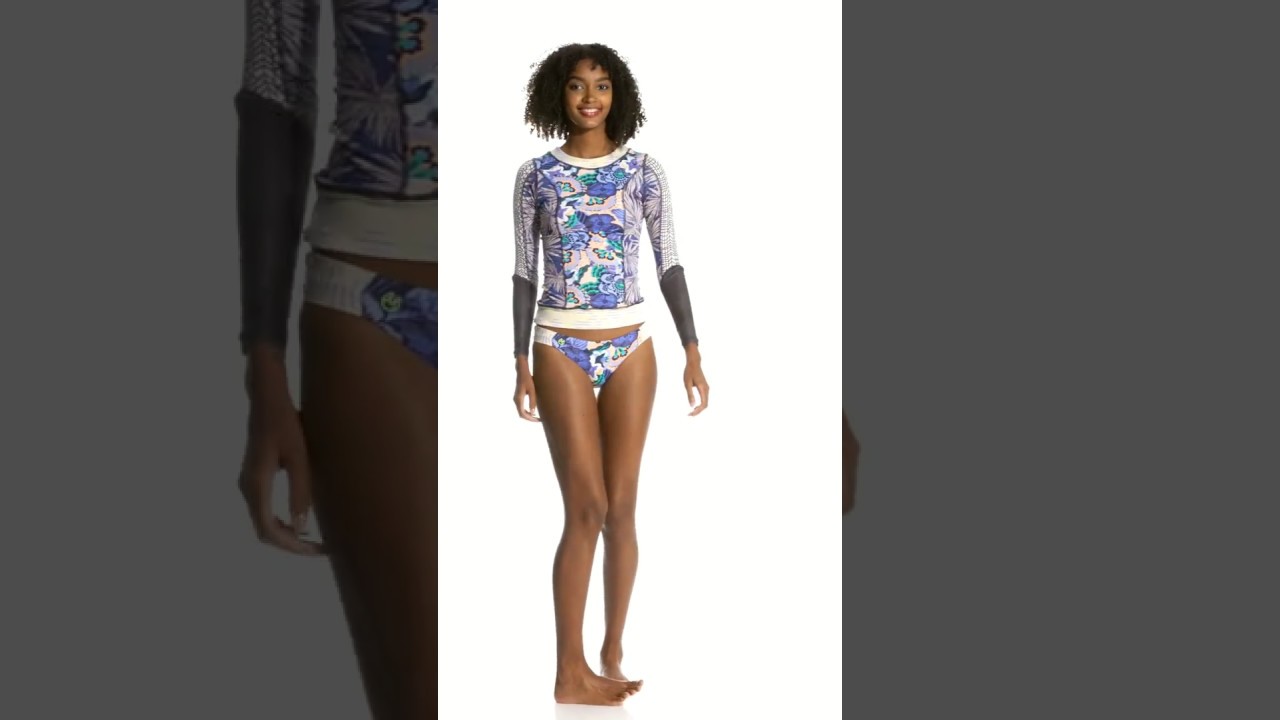 Maaji Swimwear Hashtag Blue Lover Bikini Bottom | SwimOutlet.com