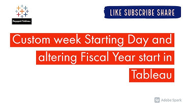 Custom Weekday change and altering Fiscal Year in Tableau