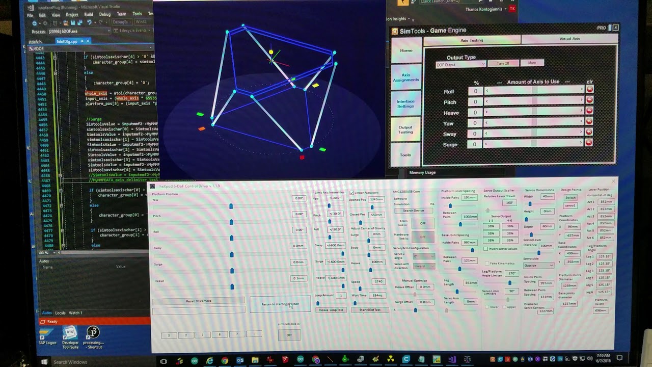 True 6DOF inverse kimematics math driver for Simtools - YouTube