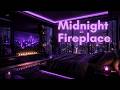 Midnight Fireplace 🌙 Jazz R&B Mix | Rainy City Bedroom & Smooth Soul