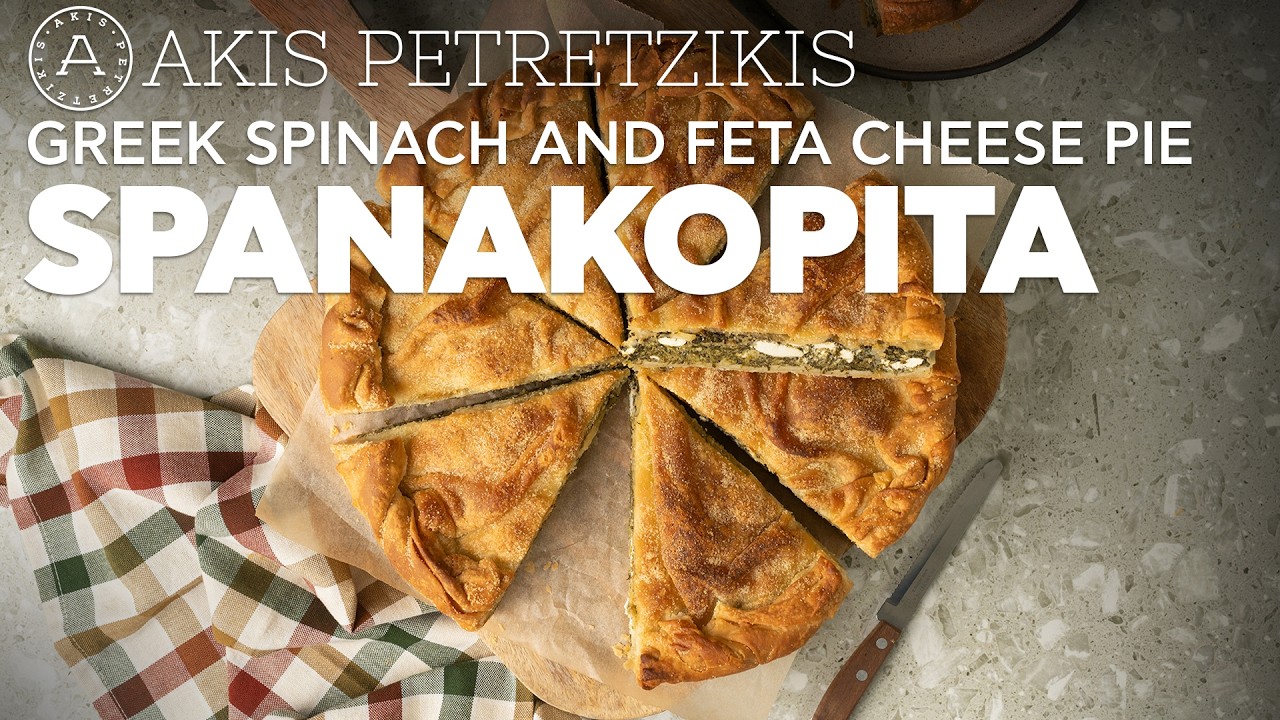 Greek Spinach and Feta Cheese Pie - Spanakopita | Akis Petretzikis
