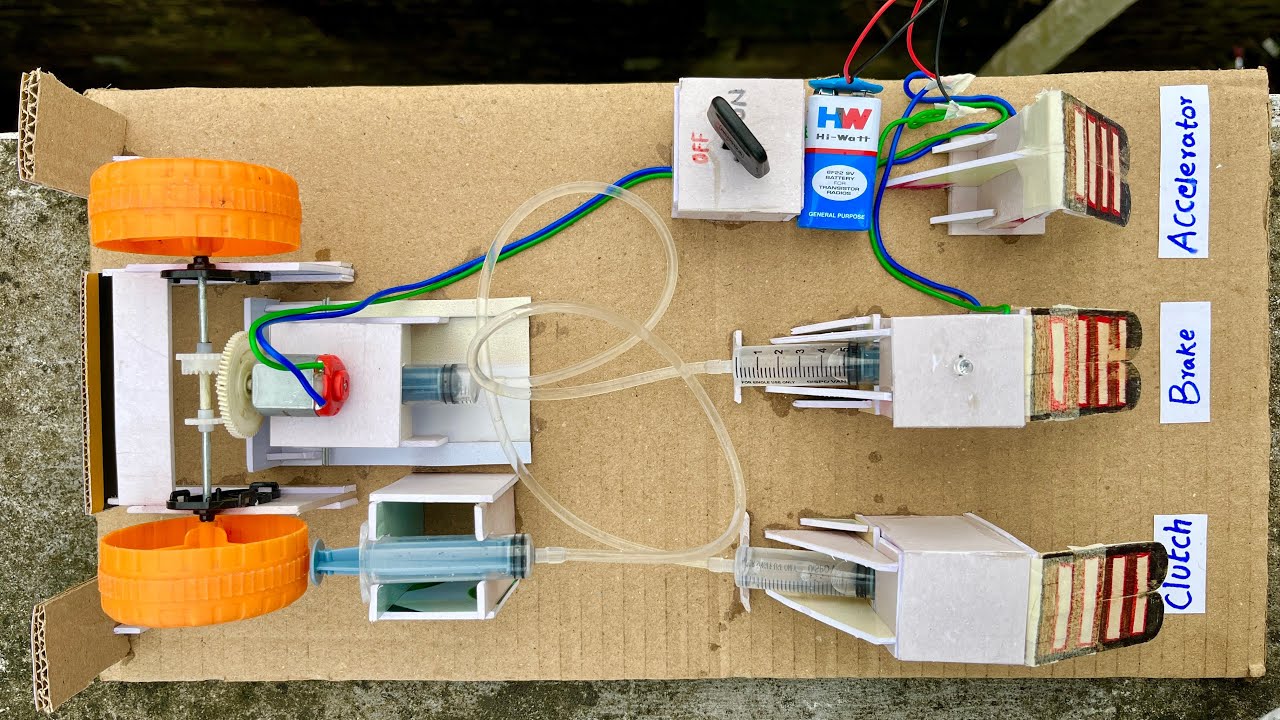 Car pedal mechanism working model | ABC car function | Black pulse |