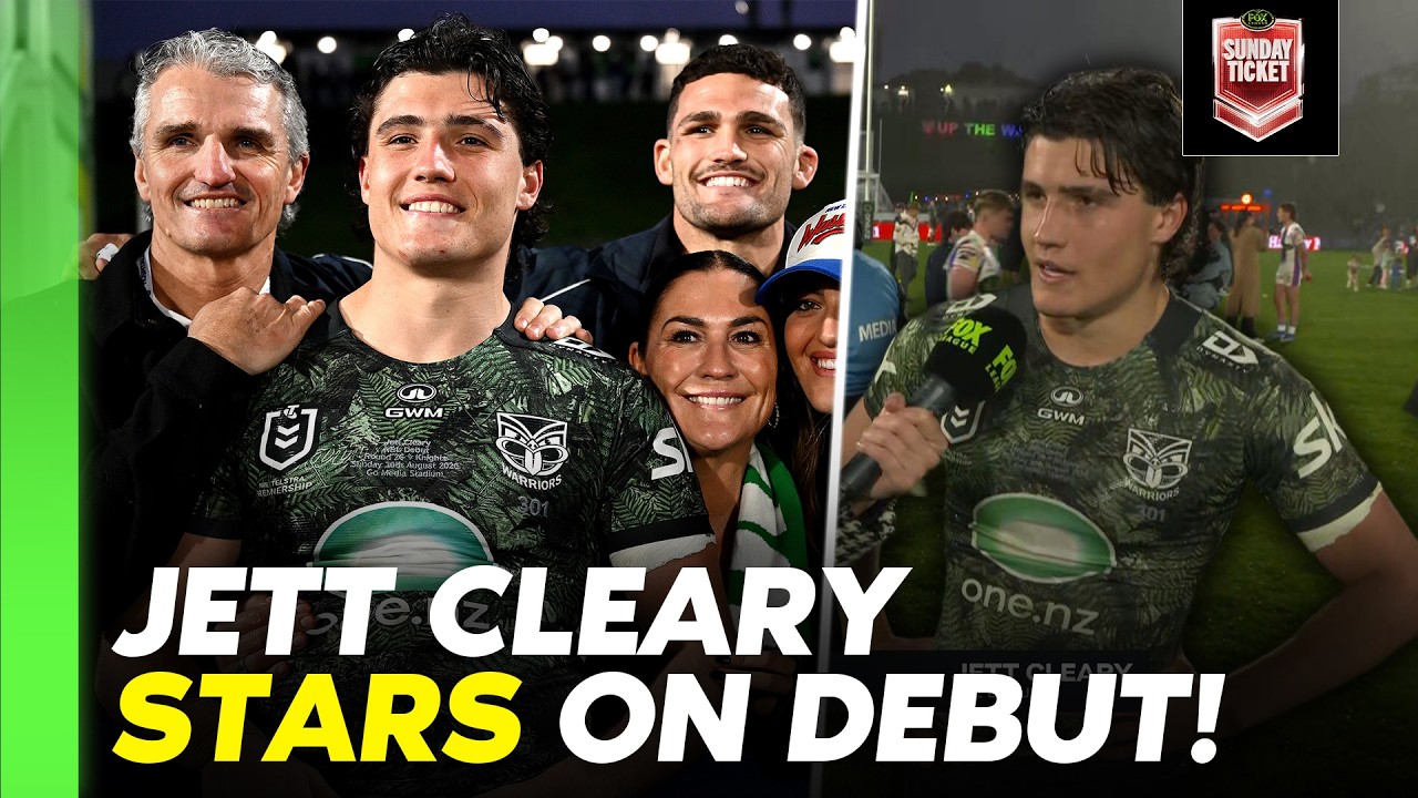 'I'm so grateful!' Ivan & Nathan Cleary watch on as Jett Cleary stars in NRL debut! | Fox League