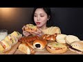 SUB)파리바게트 빵 종류별로 먹방🍞 샌드위치 페스츄리소세지 베이글피자빵 롤치즈식빵 앙버터 등 디저트 리얼사운드 bread mukbang ASMR dessert