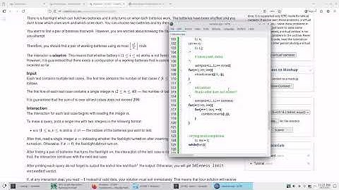 Codeforces 2155D "Batteries" screencast (no audio)