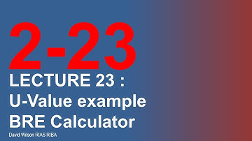 23 U value BRE Calculator