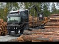 Volvo FH16 650 6X4 Timber Truck Loading (NO Sound) The Mic Was Of (4K)