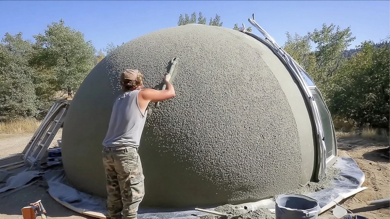 Мужчины Строят Diy Купол С Шаром И Бетоном @AircreateHarry
