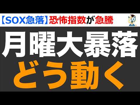 【大暴落】SOX急落で週明け日経爆下げ確実。どう動く？具体のステップまで解説