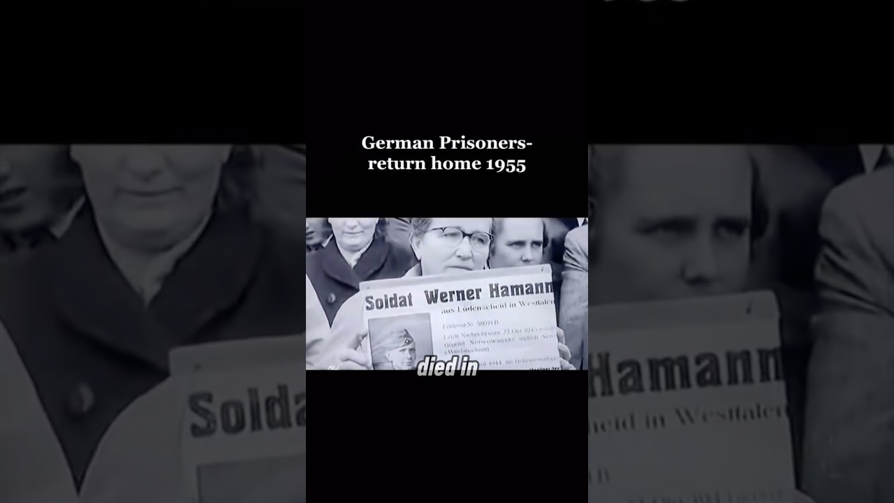 German soldiers returning from soviet prisions. 