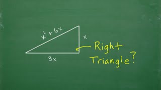 Let’s Determine if this is a RIGHT TRIANGLE – step-by-step….