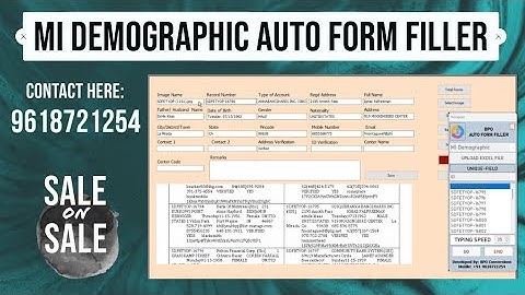 MI Demographic Form Filling Auto Typer Software | Fast & Accurate Data Entry Solution