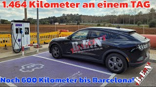 1.464 Kilometer an einem Tag: Mit dem ELEKTROAUTO nach BARCELONA - Nur noch 600 KILOMETER!