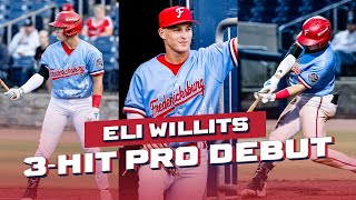 Eli Willits 3-Hit Professional Debut In Fredericksburg Every At-Bat