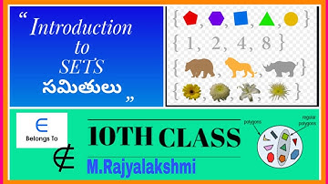 10th Class , SETS Introduction సమితులు నిర్వచనం @mathsworldmakessmartintelugu
