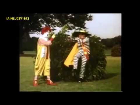 マクドナルドのテレビCM 1983年 ハンバーグラーとロナルド・マクドナルドが田園風景を舞台に登場 テムズ・テレビジョン HD