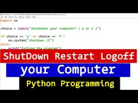 How to restart computer using python idle - YouTube