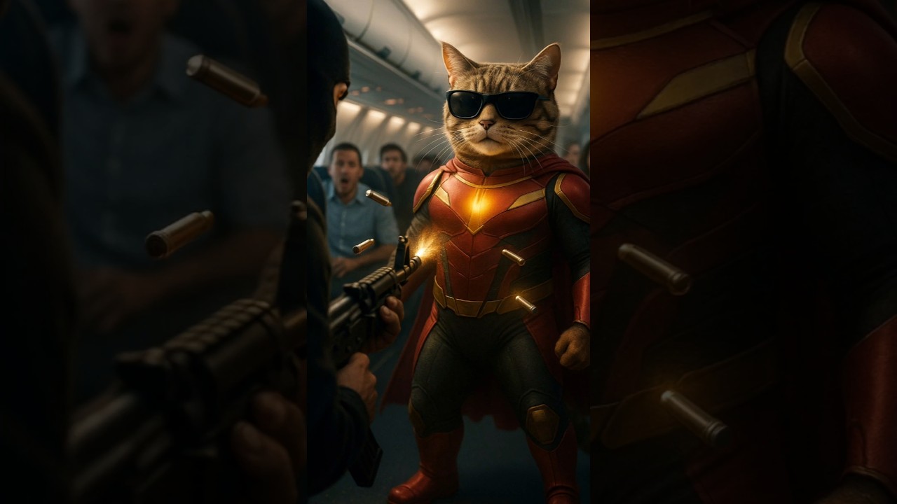 "Superhero Cat Saves Plane from Hijackers | Emotional Ending | AI Story"