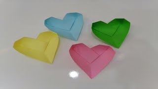 اصنع بنفسك قلب بالورق من ورقة واحدة Easy Paper Heart Making