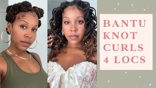 Bantu Knot Curls on Locs