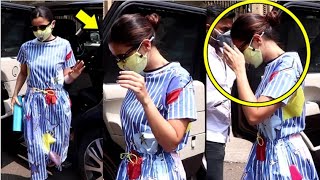 Alia Bhatt HIDING Face From Media Outside Karan Johar's Office