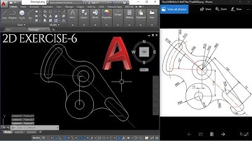 Autocad 2d Practice Drawing for Beginners - Exercise 6 (Basic to advance level )