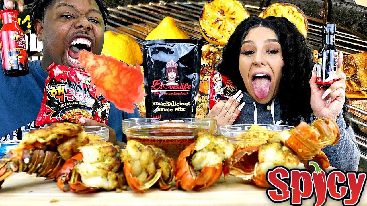 2X SPICY LOBSTER TAILS IN BLOVE SAUCE WITH 2X SPICY NOODLES🔥!!