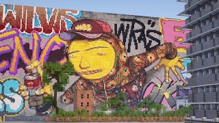 Os Gemeos Street Art - A Minecraft Homage 