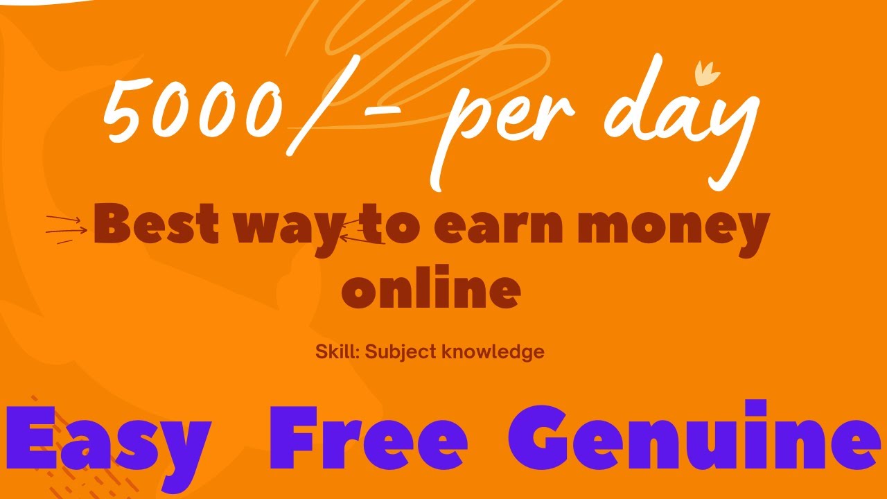 Best way to earn money online | Without investment | WFM-8 - YouTube