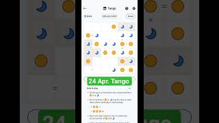 Linkedin 24 Apr. Tango solve #games #game #puzzle #gaming #puzzlegame #gameplay #linkedin #braintest