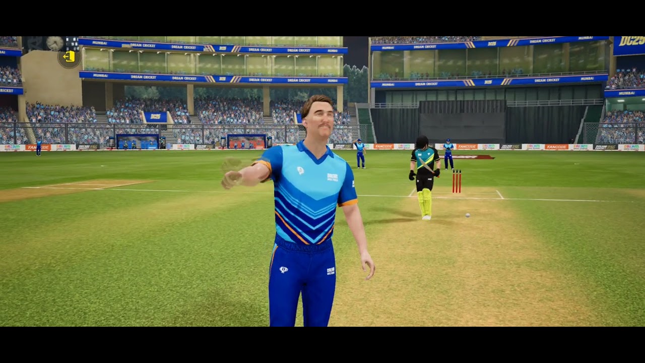 Dream cricket  green pitch and tight match