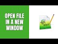 How to open a file in a new window in notepad