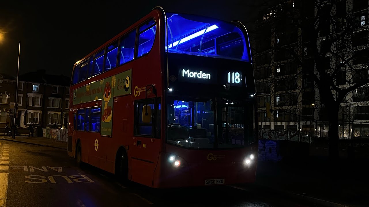 FRV. London Bus Route 118: Morden- Brixton  Enviro400 E146 (SN60BZU) 