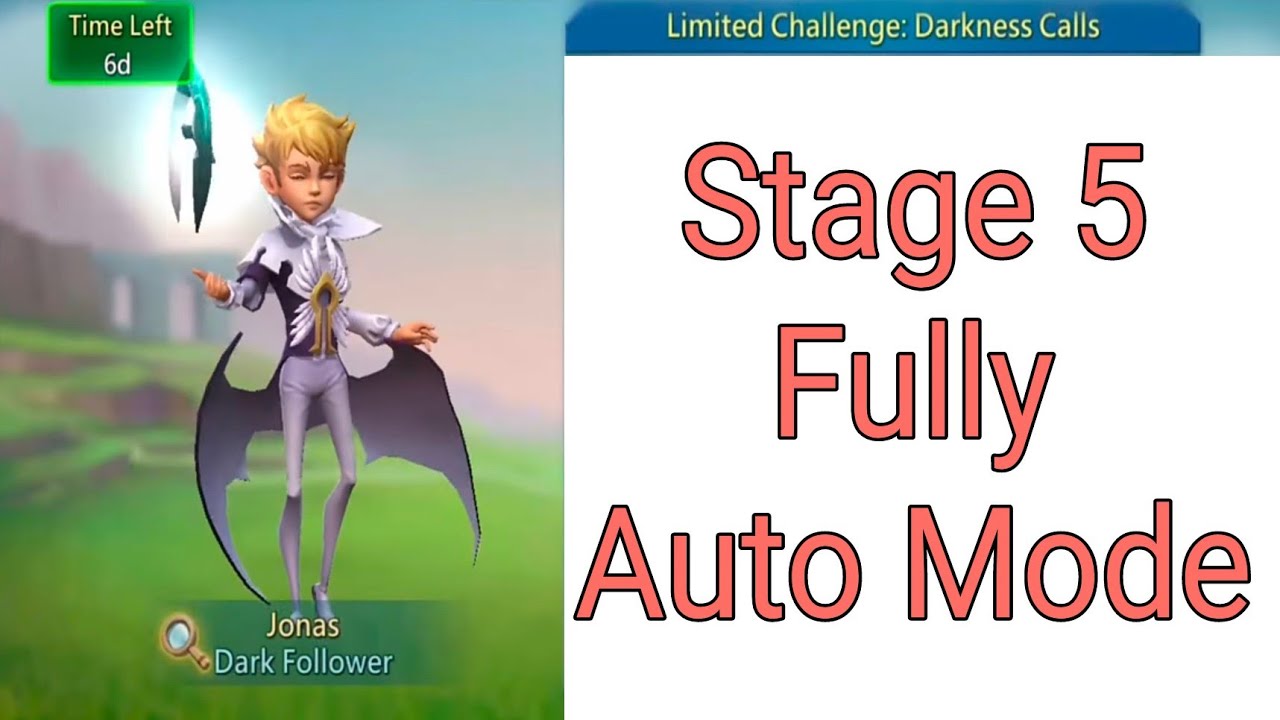 Lords Mobile Limitted Challange: Darkness Calls Stage 5 F2P Heroes Fully Auto Mode