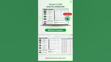 Weight Loss Tracker, Weight Monitor, Fitness Journal, Automated Dashboards, Excel Template
