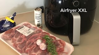 13 AUSTRALIAN lamb chop cutlets in Philips AirFryer XXL Avance - Airfried grilled rosemary & garlic