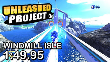 Sonic Generations - Unleashed Project: Windmill Isle (Modern) Speed Run (no skills) - 1:49.95